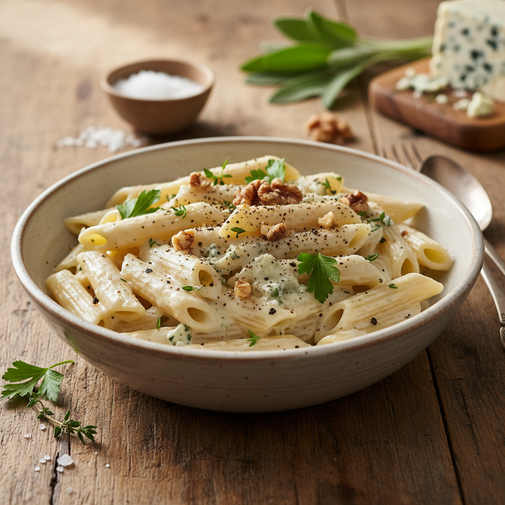 Keele viib alla: kreemine sinihallitusjuustupasta