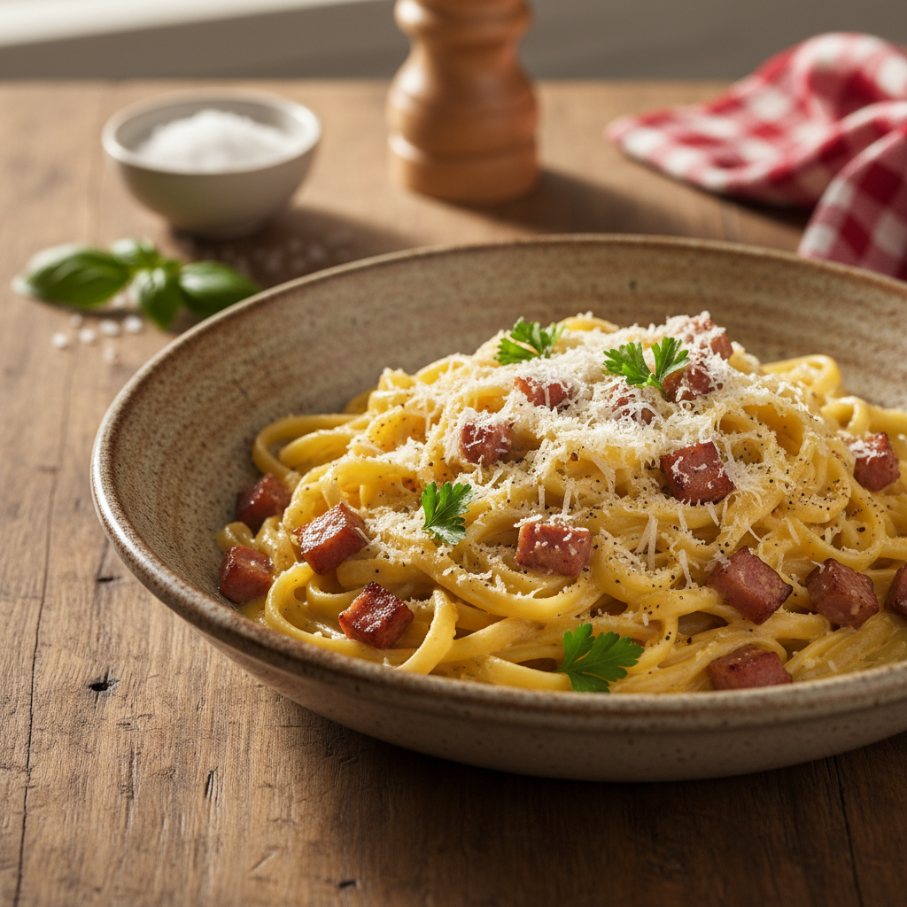 Kiire koorene pasta carbonara: valmib vaid 15 minutiga