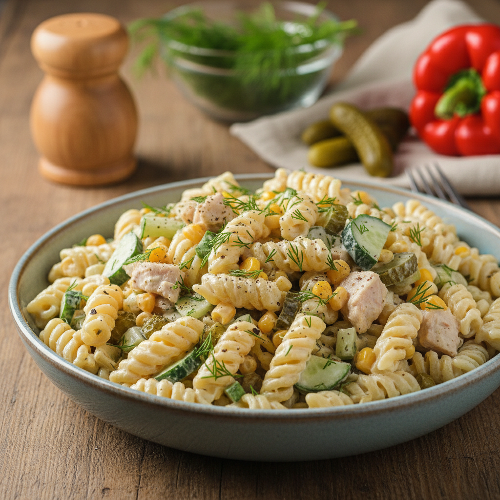 Kiire suitsukana-makaronisalat: valmib vaid minutitega