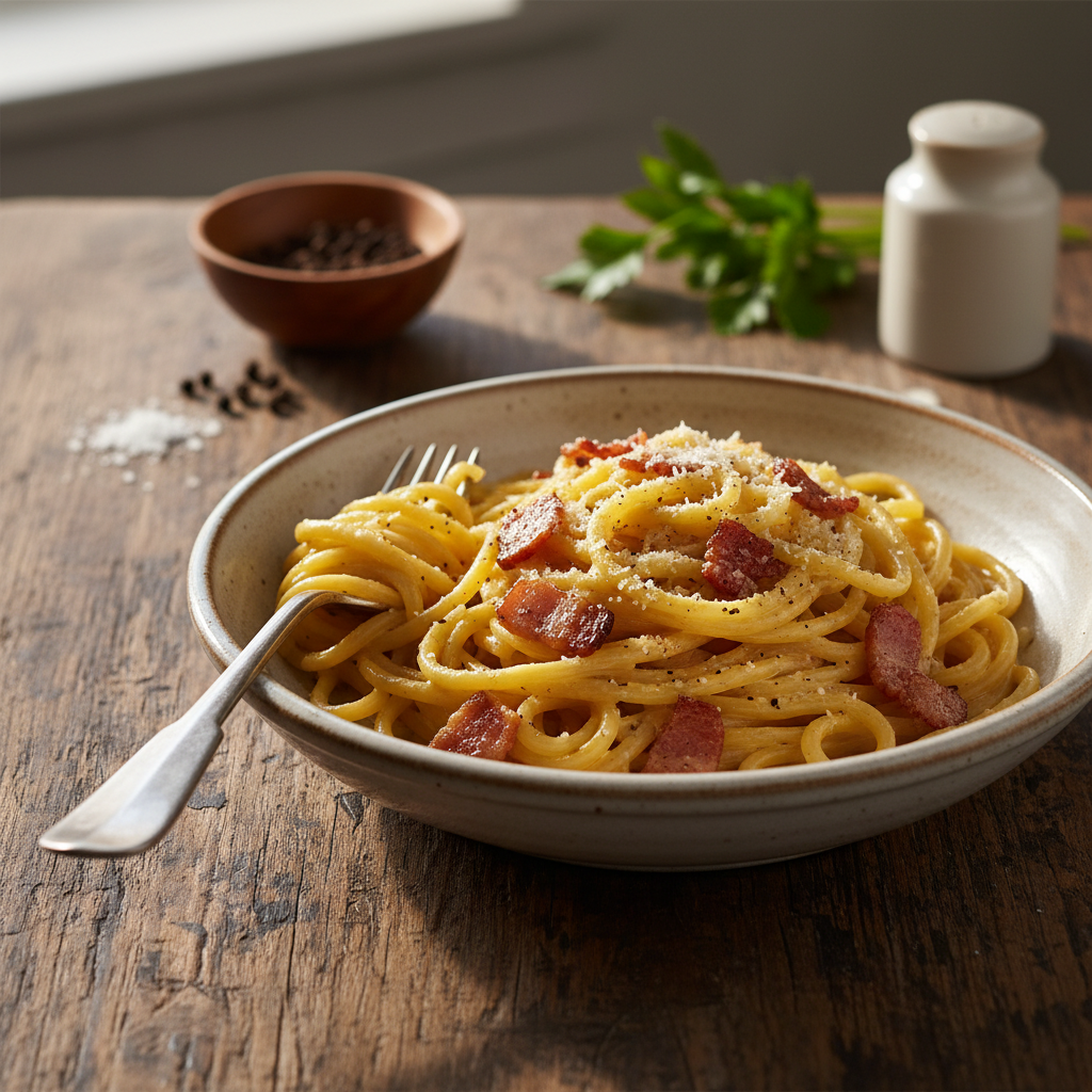 Pasta carbonara: kiire ja koorene roog argiõhtuks