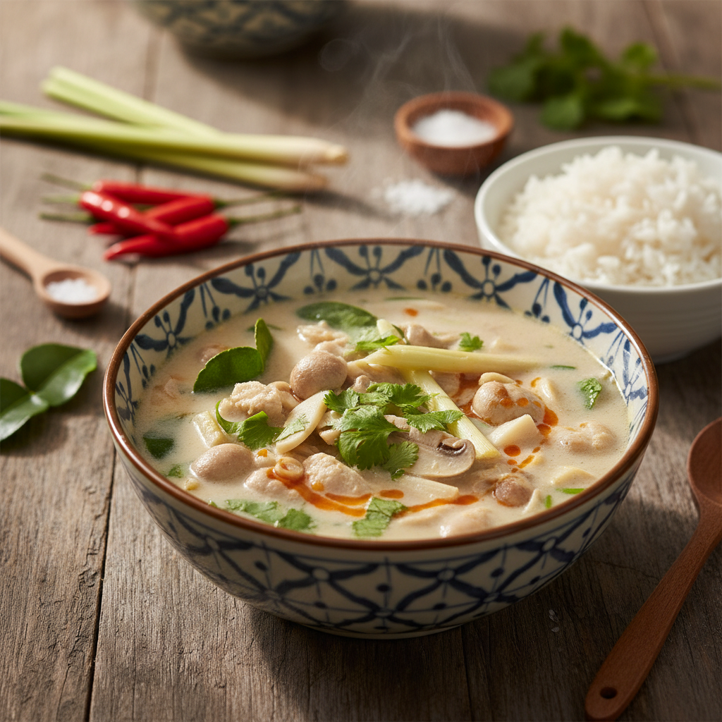 Tom Kha supp: vürtsikas Tai klassika valmib minutitega