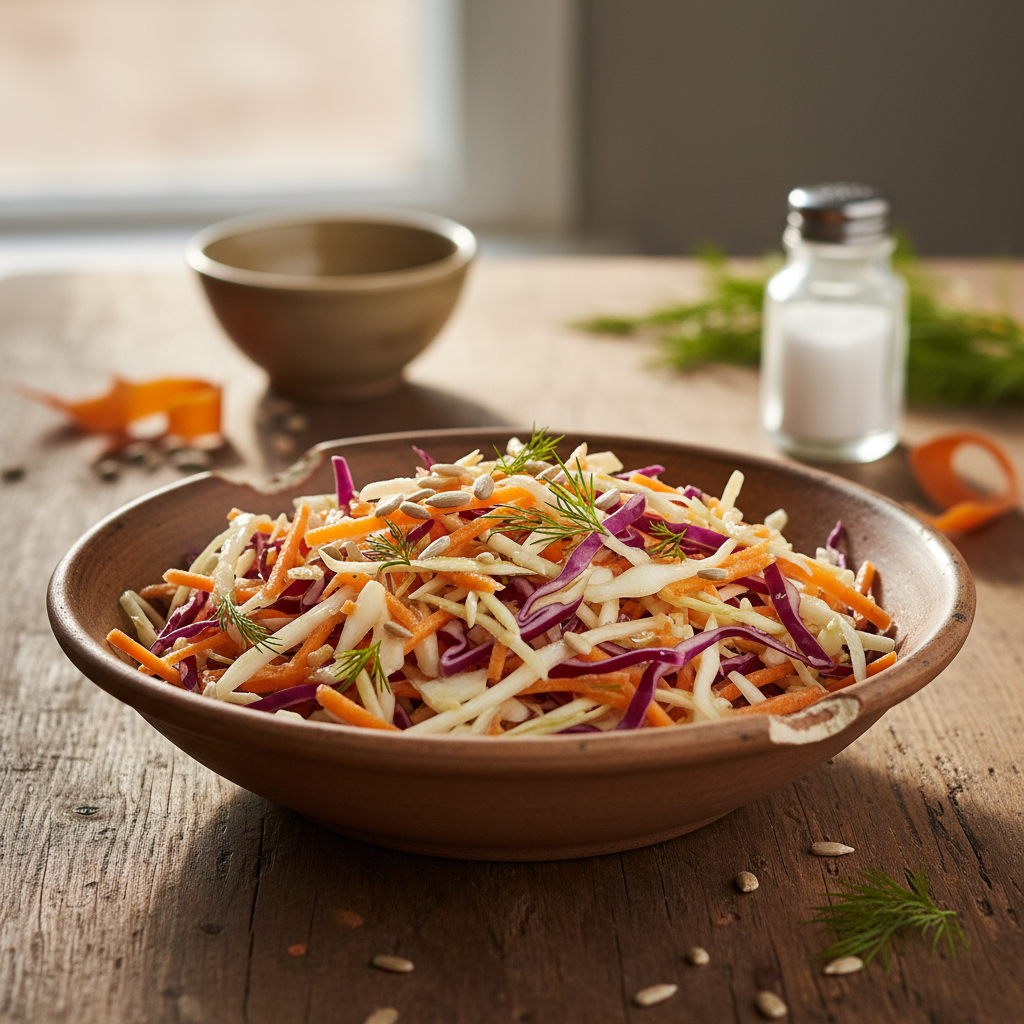 Värske porgandi-kapsasalat: vitamiinipomm minutitega
