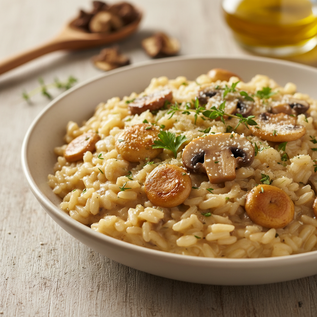 Kiire ja kreemjas seenerisoto parmesaniga: lihtne retsept