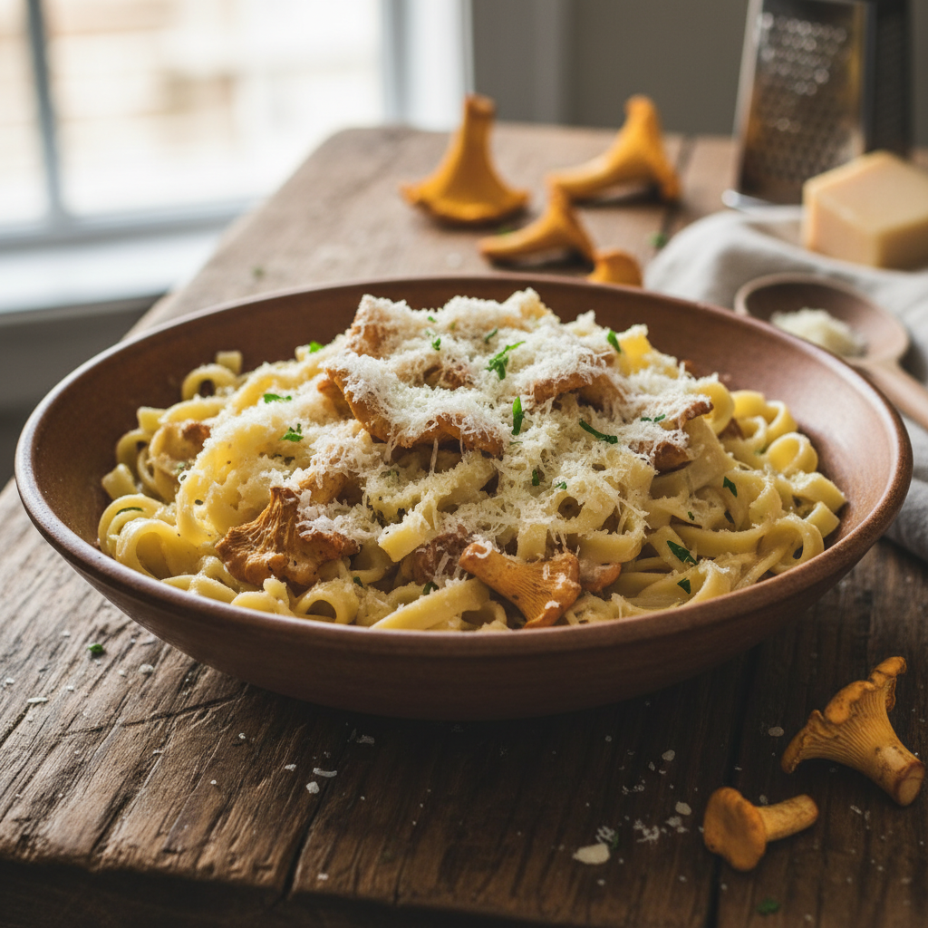 Kukeseenepasta parmesaniga: lihtne ja maitsev õhtusöök