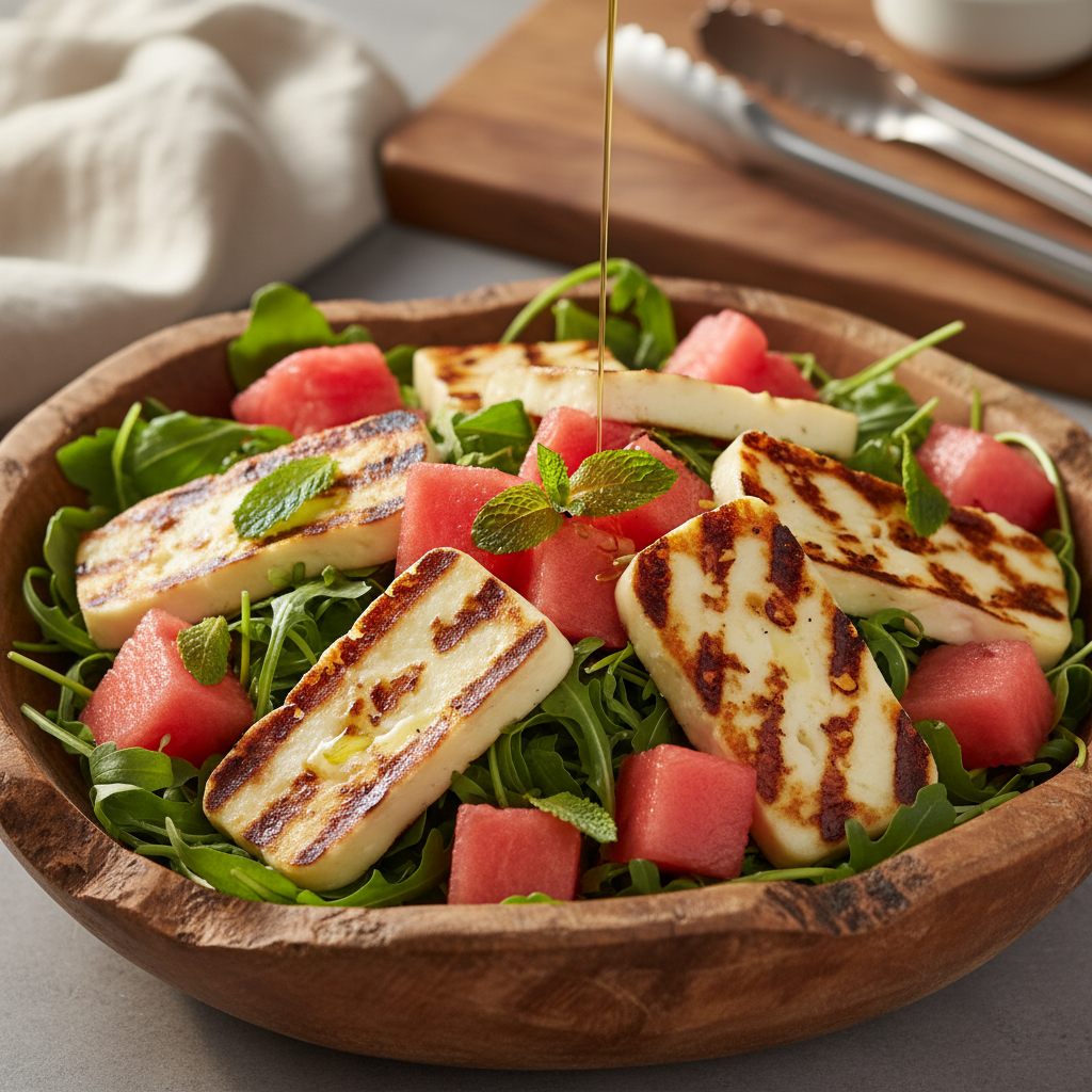 Suvine hittretsept: grillsalat halloumi ja arbuusiga