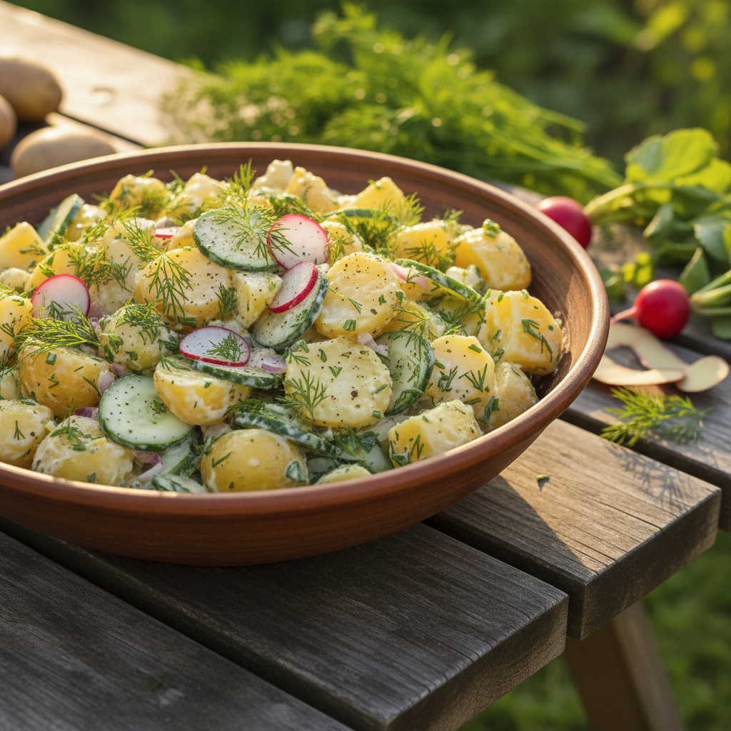Suvine kartulisalat: parim lisand grillipeole