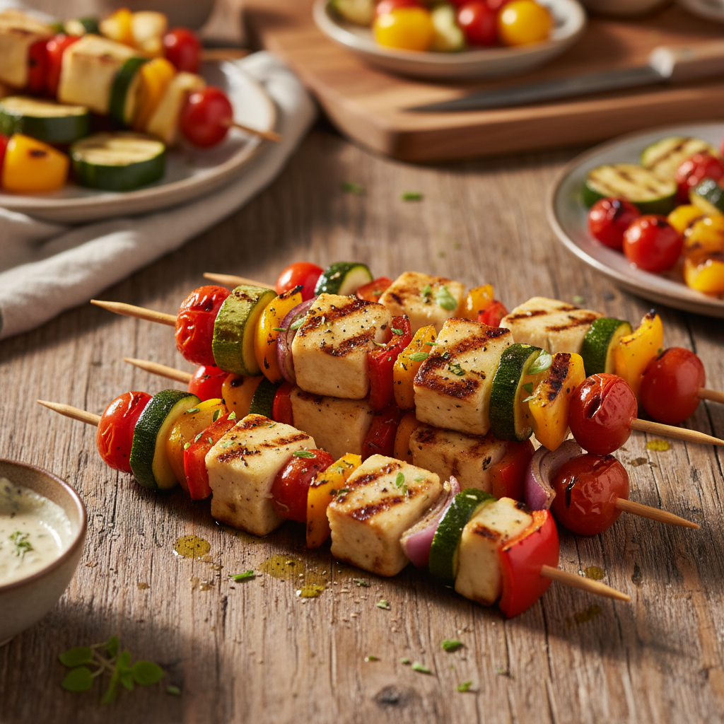 Suvised grilliroad: maitsvad halloumi- ja köögiviljavardad